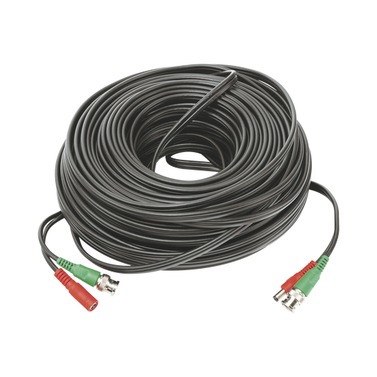 Cable coaxial ( BNC RG59 ) + AlimentaciÃ³n / SIAMÃ‰S / 40 Metros / 100 % COBRE / Para CÃ¡maras 4K  / Uso interior y exterior