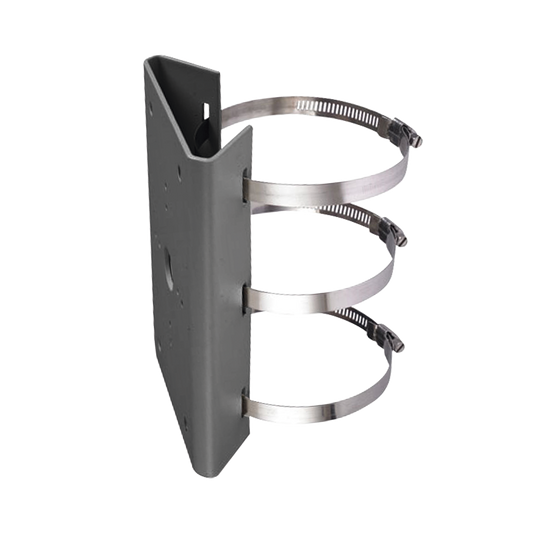 Montaje para Poste Vertical / Diametro de 400 a 600 mm / Acero Galvanizado (SUS304) / Color Plateado | HIKVISION