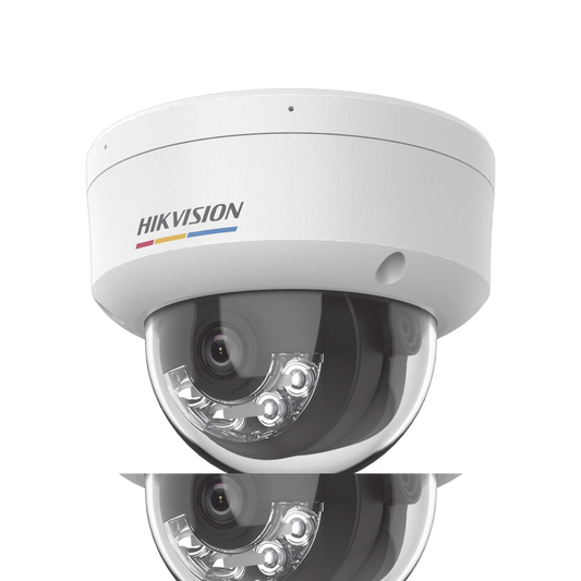 Domo IP 6 Megapíxel / ACUSENSE Lite (Detección de Movimiento en Humanos y Vehículos) / Lente 2.8 mm / Luz Blanca 30 mts / Imagen a Color 24/7 / Exterior IP67 / WDR 120 dB / PoE / ONVIF