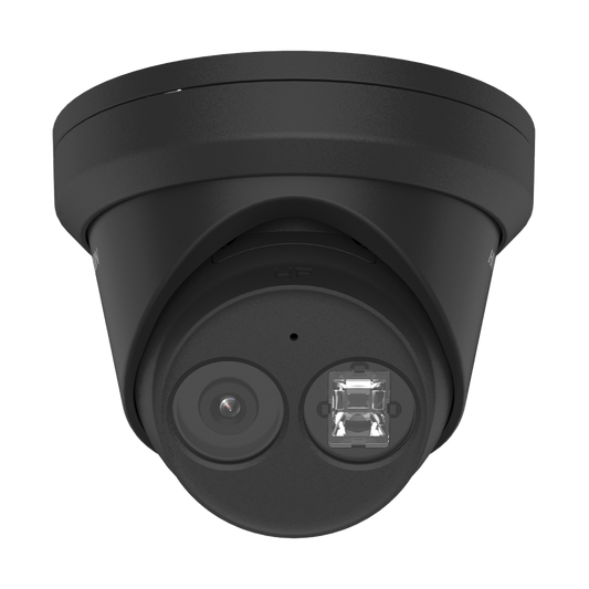 Turret IP 4 Megapixel / Color Negro / Lente 2.8 mm / 30 mts IR EXIR / Exterior IP67 / WDR 120 dB / PoE / ACUSENSE (Evita