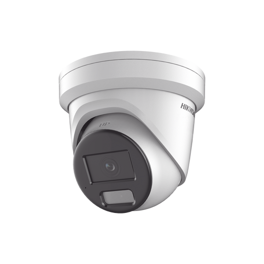 [Dual Light + ColorVu] Turret IP 4 Megapixel / Lente 2.8 mm / 40 mts IR + 40 mts Luz Blanca / Microfono Integrado / Exterior IP67 / WDR 130 dB / Videoanaliticos (Filtro de Falsas Alarmas) / Captura Facial / ACUSEARCH