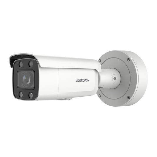Bullet IP 4 Megapixel / Imagen a Color 24/7 / Lente 3.6 - 9 mm / Luz Blanca 60 mts / WDR 130 dB / Exterior IP67 / Captur