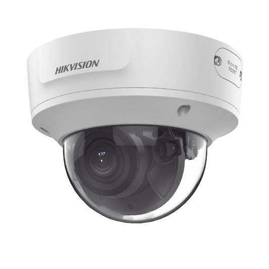 Domo IP 2 Megapixel / Lente Mot. 2.8 a 12 mm / 40 mts IR EXIR /Exterior IP67 / IK10 / WDR 120 dB / PoE / ACUSENSE (Evita