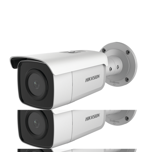 Bala IP 8 Megapixel / Filtro de Falsas Alarmas / Lente 2.8 mm / 60 mts IR EXIR / Exterior IP67 / Sirena y Luz Integrado 
