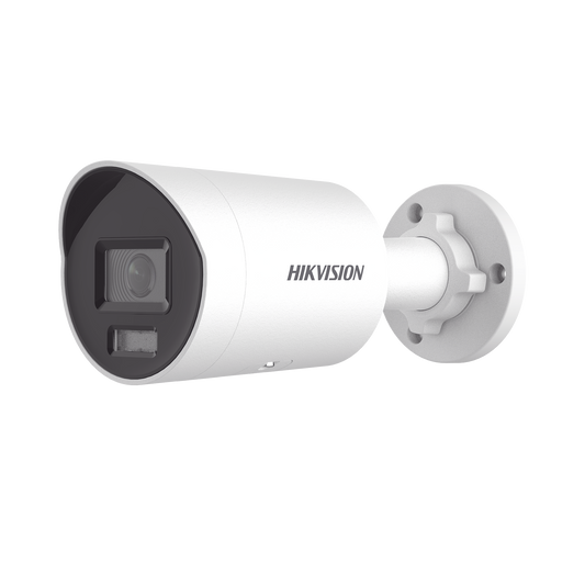 Bala IP 4 Megapixel / Lente 2.8 mm / Dual Light (40 mts IR + 40 mts Luz Blanca) / Darkfighter S / Microfono Integrado / Exterior IP67 / WDR 130 dB / 4 Analíticos: AcuSense, Deteccion Facial, Conteo de Personas por Cruce y Zona