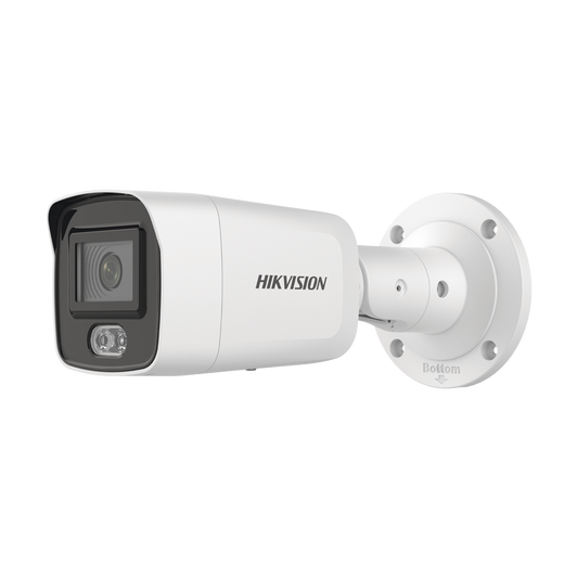 Bala IP 4 Megapixel / Imagen a Color 24/7 (ColorVu) / Lente 2.8 mm / Luz Blanca 40 mts / Exterior IP67 / WDR 130 dB / Au