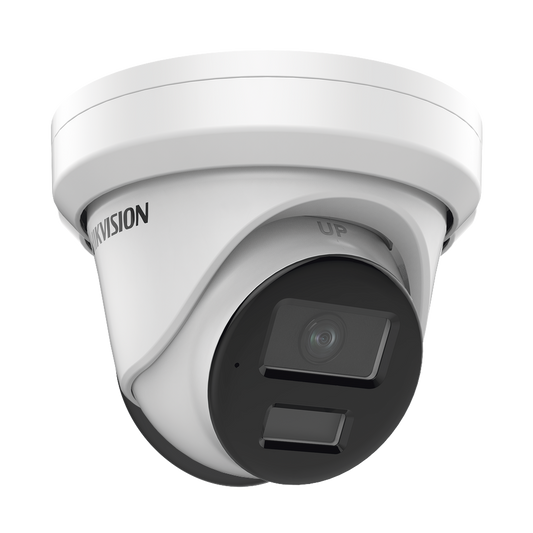Turret IP 4 Megapixel / Lente 2.8 mm / 40 mts IR / Exterior IP67 / DARKFIGHTER / Audio y Alarma I/O / PoE / ONVIF / Micr
