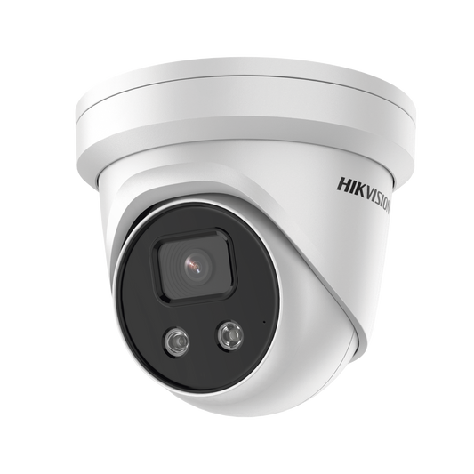 Turret IP 8 Megapixel / Lente 2.8 mm / Micrófono Integrado / 40 mts IR / Exterior IP67 / WDR 120 dB / Entrada y salida Audio y Alarma / Captura Facial / Onvif / MicroSD