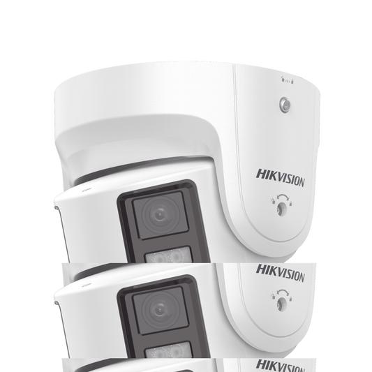 [ PROTECCIÓN ACTIVA ] Turret IP Panorámica 8 Megapixel / 180° / Imagen a Color 24/7 / PoE / WDR 130° / IP67 / ACUSENSE / Protección Activa (Luz Estroboscópica y Alarma Audible) / MicroSD