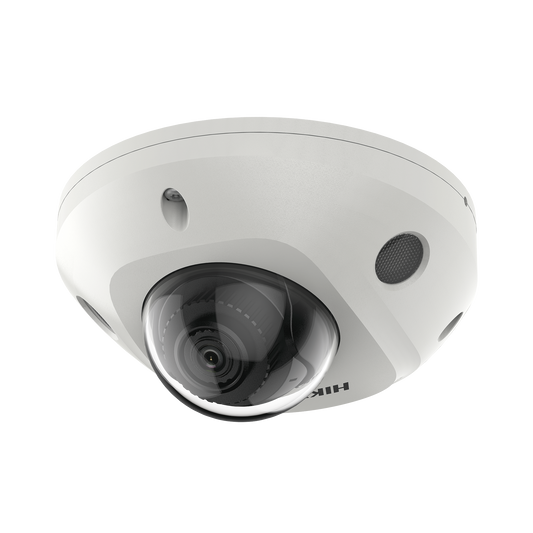 Mini Domo IP 5 Megapixel / Lente 2.8 mm / 30 mts IR EXIR / Micrófono Integrado / Exterior IP67 / IK08 / PoE / Entrada y 