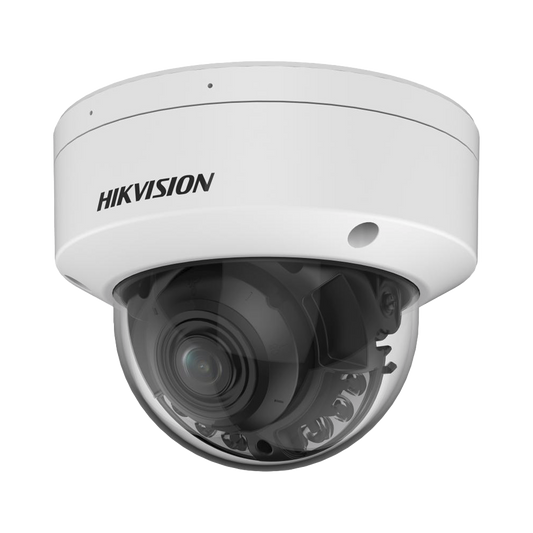 Domo IP 4 Megapixel / Lente Motorizado 2.7 - 13.5 mm / Dual Light (60 mts IR + 60 mts Luz Blanca ) / Exterior IP67 / WDR 130 dB / PoE + / AcuSense / MicroSD