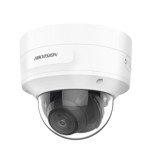 Domo IP 4 Megapixel / Lente Mot. 2.7 a 13.5 mm / 40 mts IR EXIR / Exterior IP66 / IK10 / DARKFIGHTER / Audio y Alarma I/