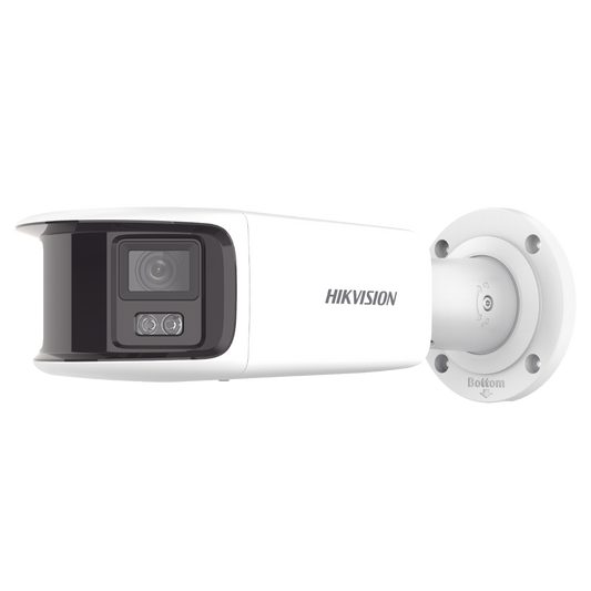 [ PROTECCIÓN ACTIVA ] Bala IP Panorámica 8 Megapixel / 180° / Lente 4 mm / Imagen a Color 24/7 / PoE / WDR 130° / IP67 /