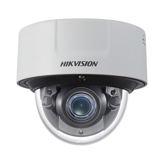Domo IP 2 Megapixel / 30 mts IR EXIR / Lente Motorizado 2.8 - 12 mm / IK10 / H.265+ / WDR 140 dB / DeepinView / Entrada y Salida de Alarmas y Audio / ACUSENSE / MicroSD