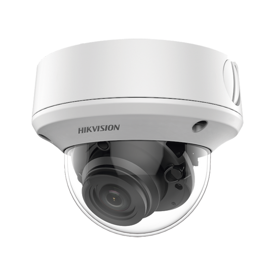 Domo TURBOHD 4K (8 Megapixel) / Lente Mot. 2.7 a 13.5 mm / 40 mts IR EXIR / IP67 / 12 Vcc / 24 VCA / TVI-AHD-CVI-CVBS / 