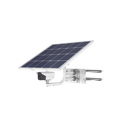 Kit Solar IP All in One / Cámara Termica 256 Ã— 192 / Lente 9.7 mm / Panel Solar / Batería de Respaldo de Litio 23.2Ah / Conexión 4G / Accesorios de Instalación