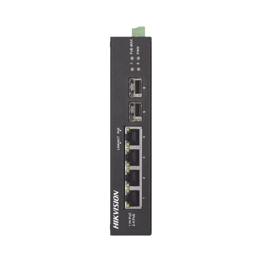 Switch Industrial No Administrable Gigabit / 3 Puertos Gigabit PoE+ (30 W) + 1 Puerto Gigabit PoE++ (60 W) / 2 Puertos S