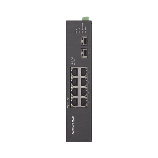 Switch Industrial No Administrable Gigabit / 6 Puertos Gigabit PoE+ (30 W) + 2 Puertos Gigabit PoE++ (60 W) / 2 Puertos 