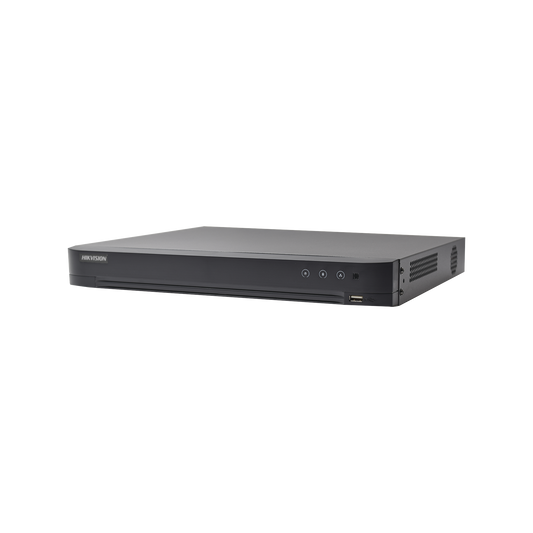 DVR 4 Megapixel / 16 Canales TURBOHD + 8 Canales IP / 1 Bahías de Disco Duro / 16 Canales de Audio / Salida de Vídeo en 