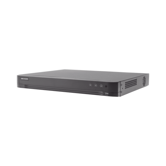 DVR 8 Megapixel / 16 Canales 4K TURBOHD + 16 Canales IP / 2 Bahías de Disco Duro / 4 Canales de Audio / 16 Entradas de Alarma