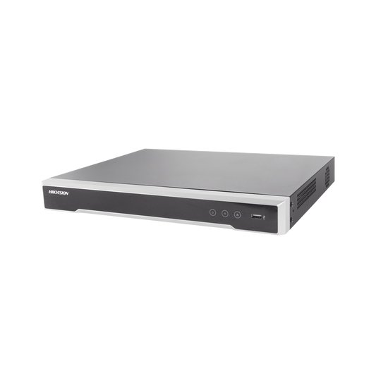 NVR 8 Megapixel (4K) / 32 canales / 16 Puertos PoE+ / Soporta Cámaras con AcuSense / Hik-Connect / 2 Bahías de Disco Dur