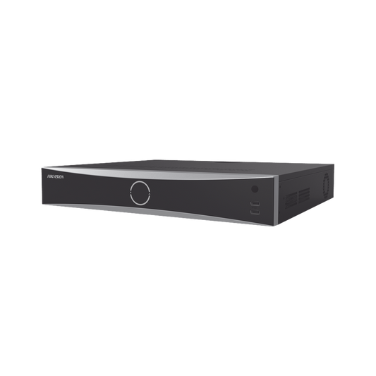 NVR 12 Megapixel (4K) / 32 canales IP / AcuSense (Evita Falsas Alarmas) / Reconocimiento Facial / 4 Bahías de Disco Duro / HDMI en 4K / Alarmas I/O