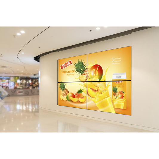 Kit Videowall Comercial 2X2 / Incluye 4 Pantallas 55" / Controlador de 2 Entradas HDMI / Base de Pared | HIKVISION