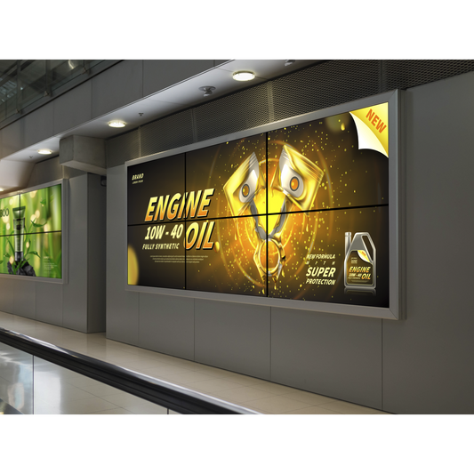 Kit Videowall Comercial 3X2 / Incluye 6 Pantallas 55" / 2 Controladores de 2 Entradas HDMI / Base de Pared | HIKVISION