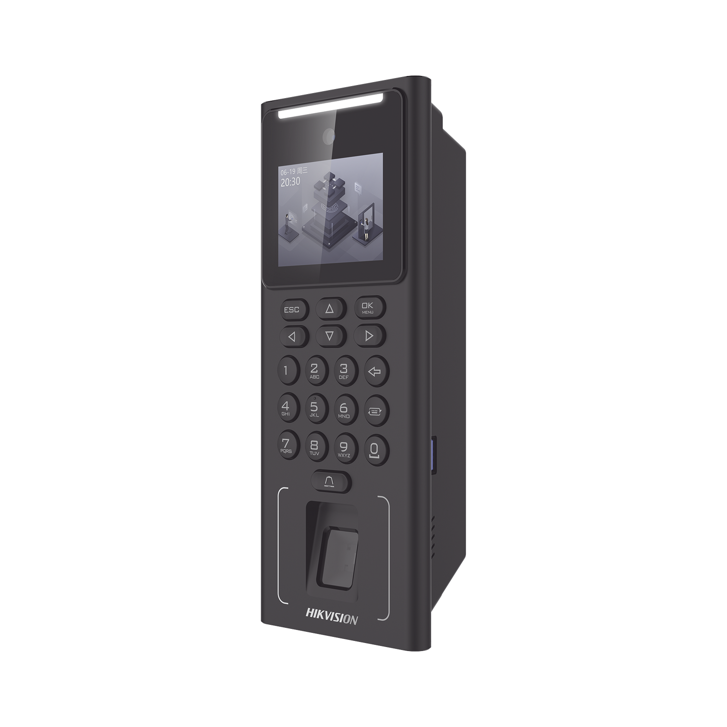 Terminal Facial Min Moe WiFi con Batería de Respaldo / Administrable por Smartphone o Nube / Acceso y Asistencia / 500 Rostros y Lector de Tarjetas PROX EM / 3,000 Huellas / 3,000 Tarjetas