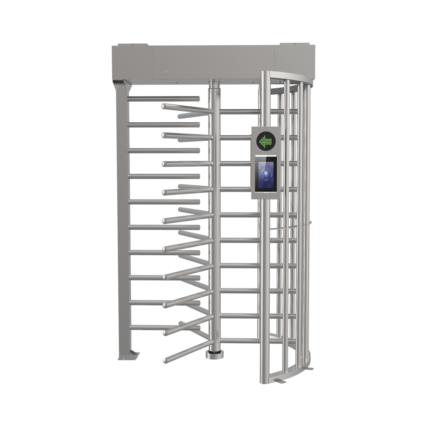 Torniquete SENCILLO (1 Carril) de Cuerpo Completo Bidireccional / Exterior / Acero Inoxidable SUS304 / 30 Personas por Minuto / Compatible con Reconocimiento Facial (Terminal no Incluida)