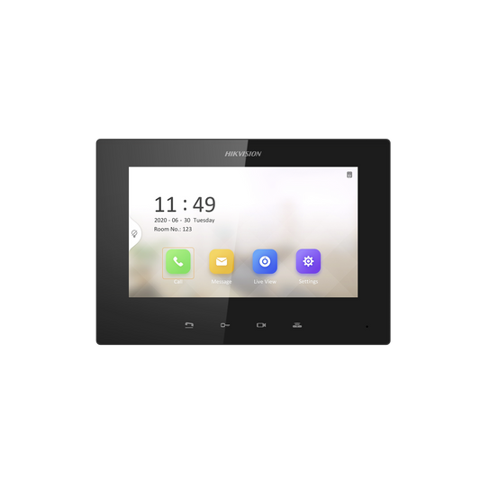 Monitor IP Lite (No touch) para Videoportero IP / Apertura Remota y Video en Vivo / PoE Estándar / Principal o Esclavo |