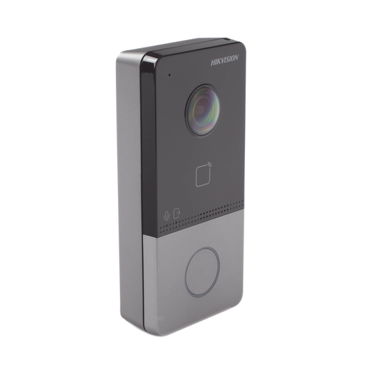Videoportero IP 2 Megapixel / PoE Estandar / IP65 / Apertura desde Hik-connect / Soporta 1 Departamento y Hasta 6 Monito
