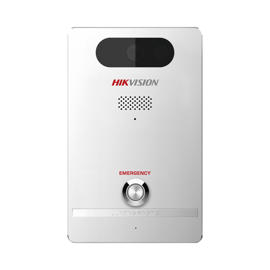 Estación de Alarma de Pánico / Cámara de 2 Megapixel / Micrófono Integrado / Exterior IP65 / Protección IK10 / PoE / 10 mts IR / Entradas y Salidas de Alarma