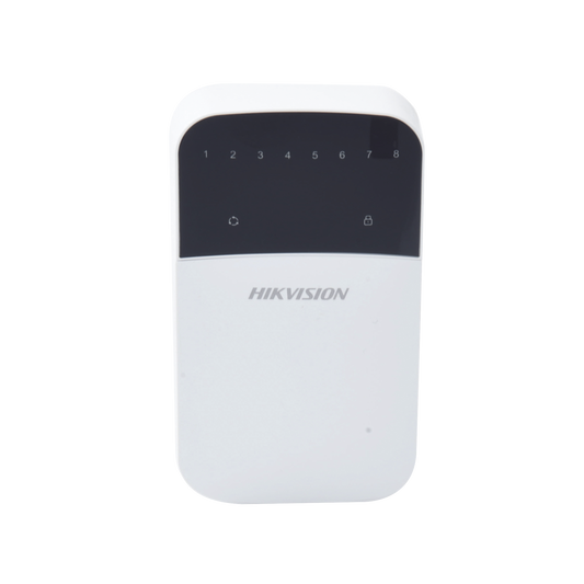 Teclado de LEDs / Cableado / 8 Zonas / Compatible con Panel Hibrido Hikvision DS-PHA64-W4P y DS-PHA64-W4P2