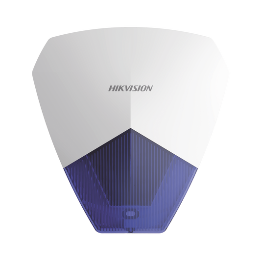 Sirena Estrobo Cableada Hikvision / Ideal para cualquier Panel de Alarma / Azul / 105 dB / ProteccÃ³n IP54