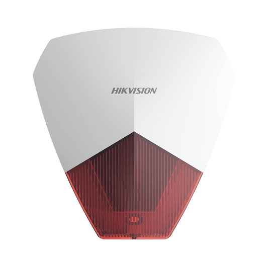 Sirena Estrobo Cableada Hikvision / Ideal para cualquier Panel de Alarma / Roja / 105 dB / ProtecciÃ³n IP54