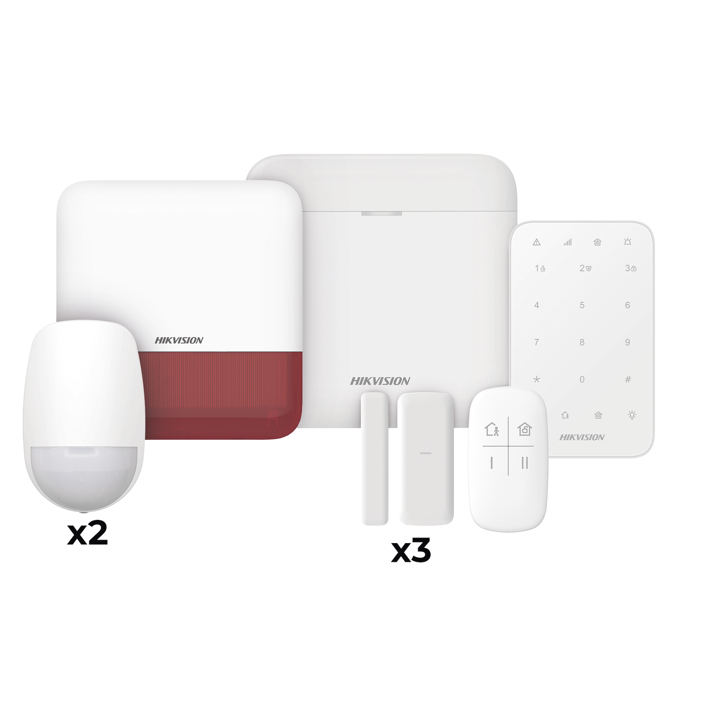 (AX PRO) KIT de Alarma AXP RO / Incluye: 1 Hub / 2 Sensores PIR / 3 Contactos MagnÃ©ticos mini / 1 Control Remoto / 1 Sire...