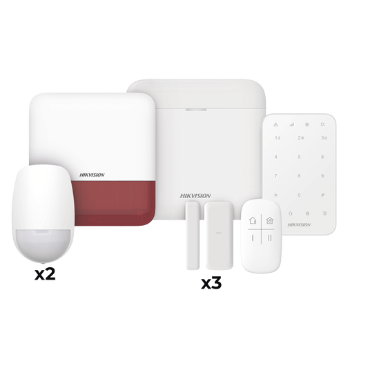 (AX PRO) KIT de Alarma AXP RO / Incluye: 1 Hub / 2 Sensores PIR / 3 Contactos MagnÃ©ticos mini / 1 Control Remoto / 1 Sire...