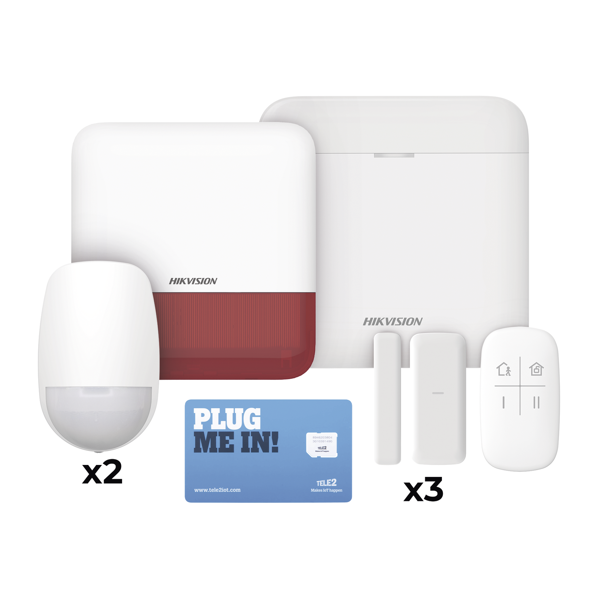 (AX PRO) KIT de Alarma AX PRO con GSM (3G/4G), Wi-Fi y Ethernet / Incluye: 1 Hub con baterÃ­a de respaldo / 2 Sensores PIR...
