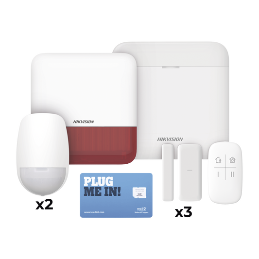 (AX PRO) KIT de Alarma AX PRO con GSM (3G/4G), Wi-Fi y Ethernet / Incluye: 1 Hub con baterÃ­a de respaldo / 2 Sensores PIR...