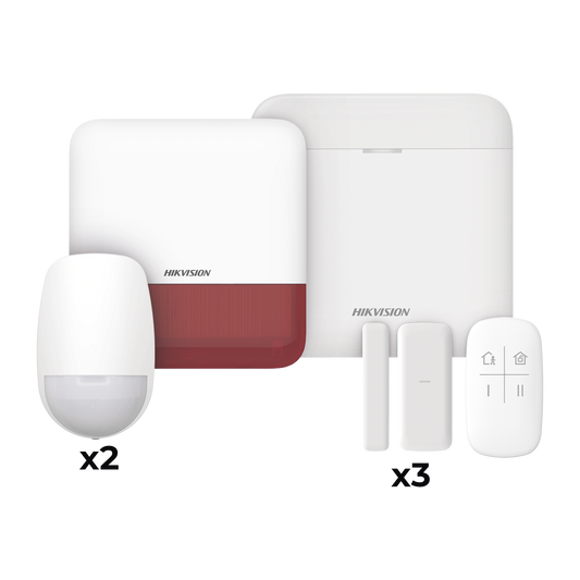 (AX PRO) KIT de Alarma AXP RO / Incluye: 1 Hub con bateria de respaldo / 2 Sensores PIR / 3 Contactos MagnÃ©ticos mini / 1...