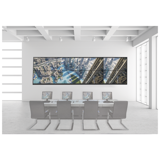 Kit Videowall 4x2 / Incluye 8 Pantallas de 55" / Decoder / Base de Pared | HIKVISION