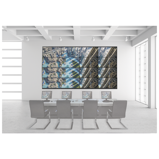Kit Videowall 4X4 / Incluye 16 Pantallas de 55" / Decoder / Bases de Pared / Accesorios de Instalación | HIKVISION