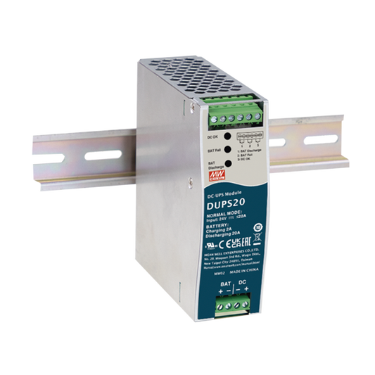 UPS PARA CD / 24VCD 20A / RIEL DIN / PARA BATERÃAS DE 4 A 135 AH