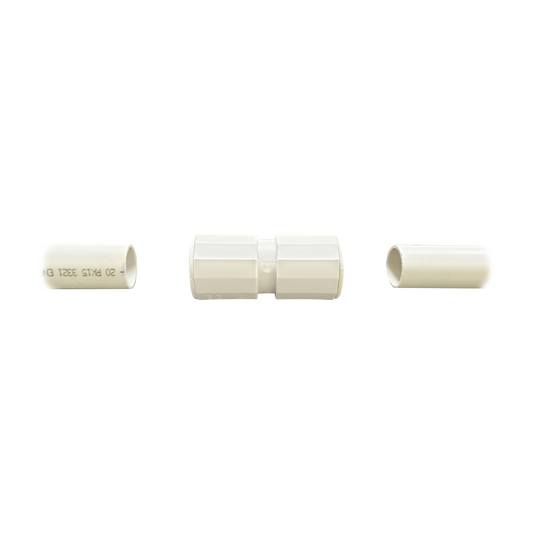 Manguito / Cople Morbidx IP67 libre de halógenos para unir tubería rígida de 25 mm (1") permite una instalación hermética no necesita pegamento