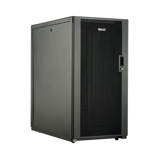 Gabinete Profesional de Telecomunicaciones, de Piso, 24 UR, 600 mm de Ancho y 1070 mm de Profundidad, Color Negro | PAND
