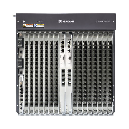 OLT GPON OptiXAccess Carrier Class con 1 tarjeta de 16 puertos GPON, 15 ranuras, 2 Fuentes de alimentaciÃ³n DC, 11 UR