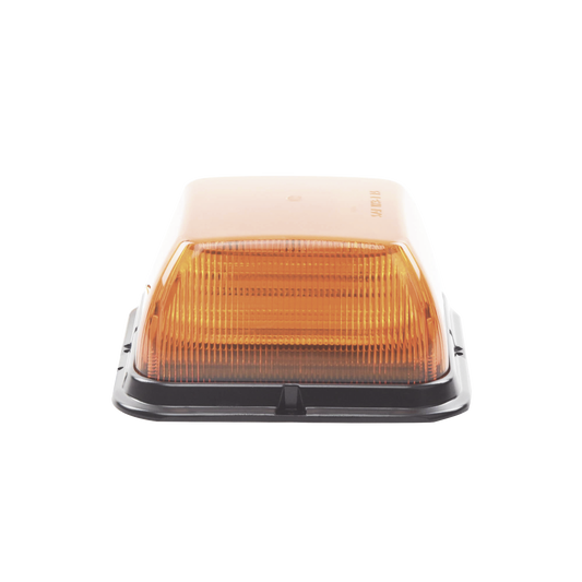 Baliza LED Cuadrada, base de polipropileno reforzado, perfil medio, 12-24 VCC, 24 patrones de destellos, Ã¡mbar