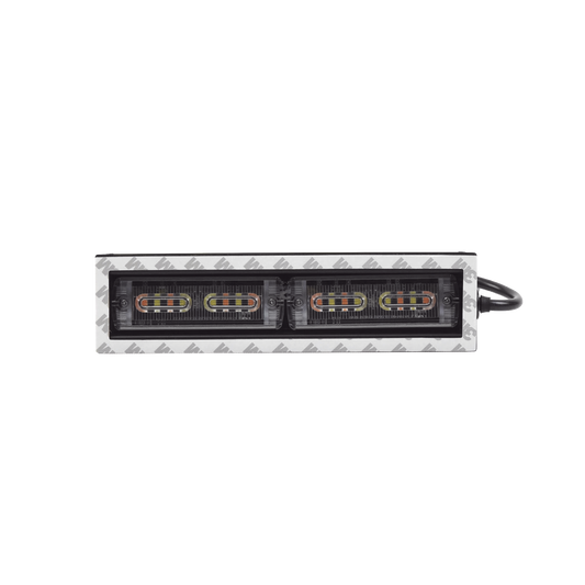 Luz direccional cubierta de ventana, 12-24 Vcc, 2 cabezales dual color, Ã¡mbar/claro