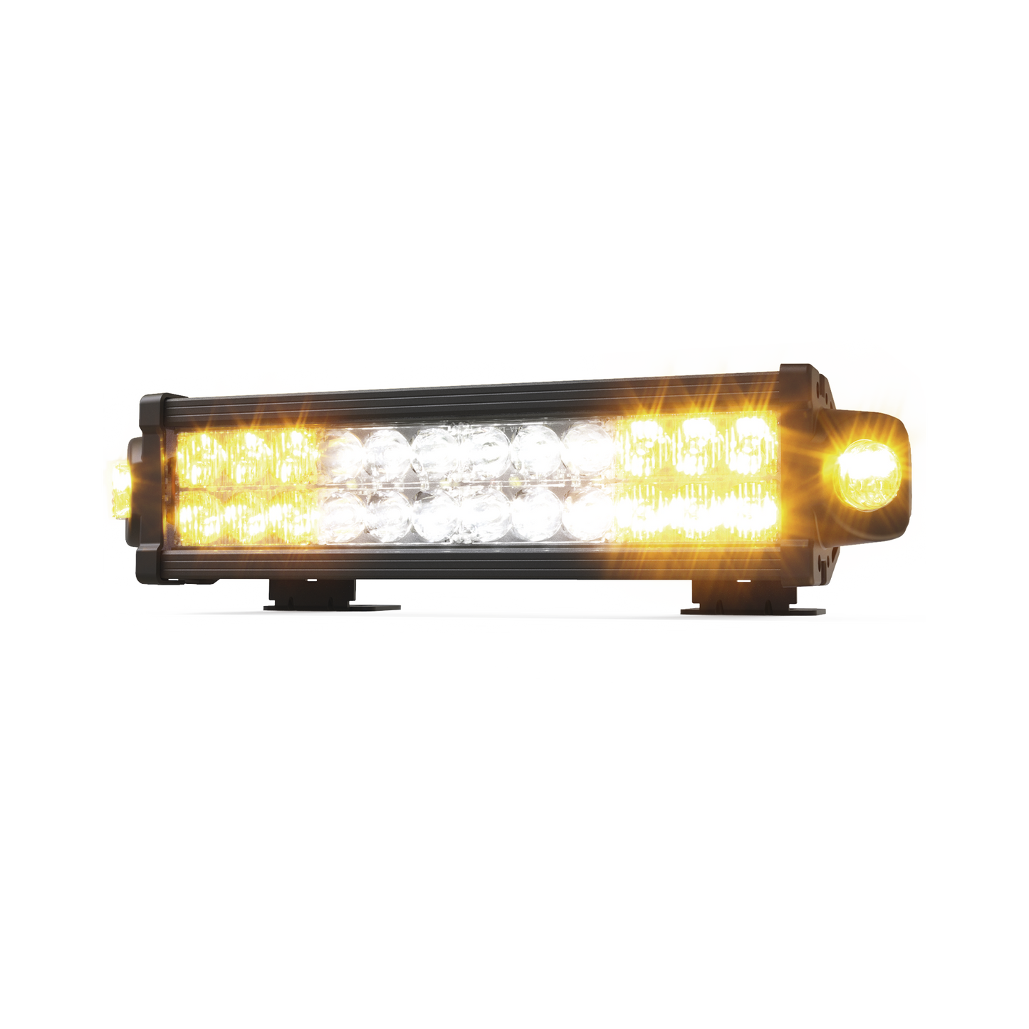 Barra LED de  trabajo, 13.6 pulgadas, doble hilera, con luces de trabajo, ambar/claro,  12-24 Vcc